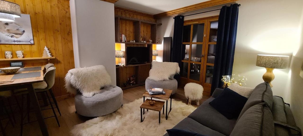 Arc 1950 Appartement De Standing Refuge Du Montagnard, Vue Incroyable Sur Le Montblanc, Skis Aux Pieds Acces Spa Et Piscine Les Arcs  Luaran gambar