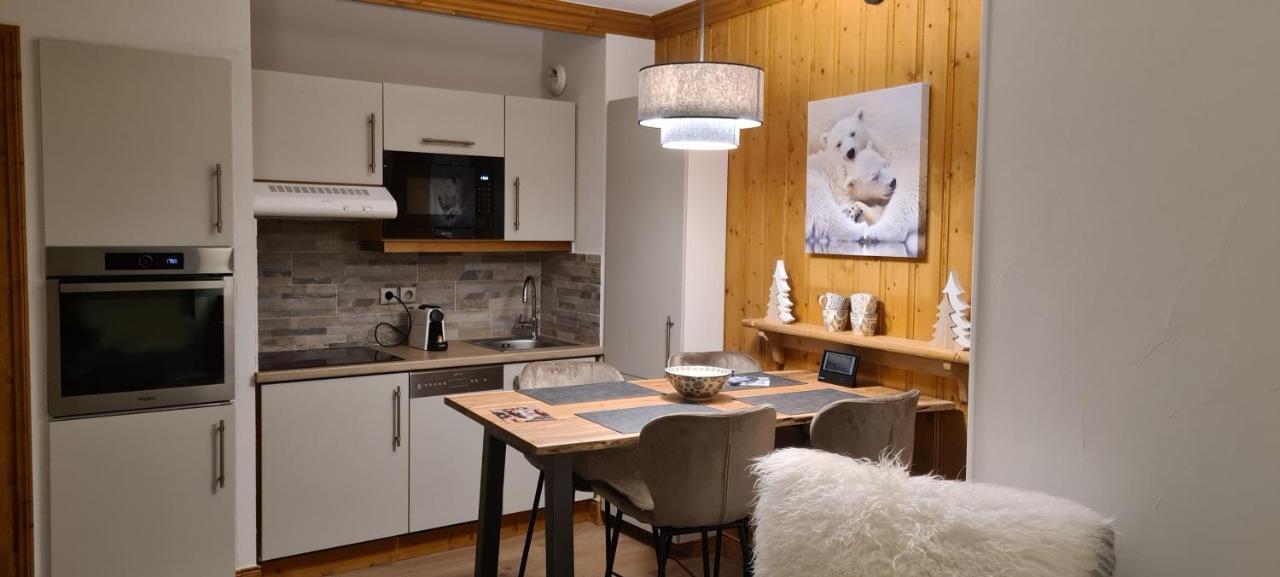 Arc 1950 Appartement De Standing Refuge Du Montagnard, Vue Incroyable Sur Le Montblanc, Skis Aux Pieds Acces Spa Et Piscine Les Arcs  Luaran gambar