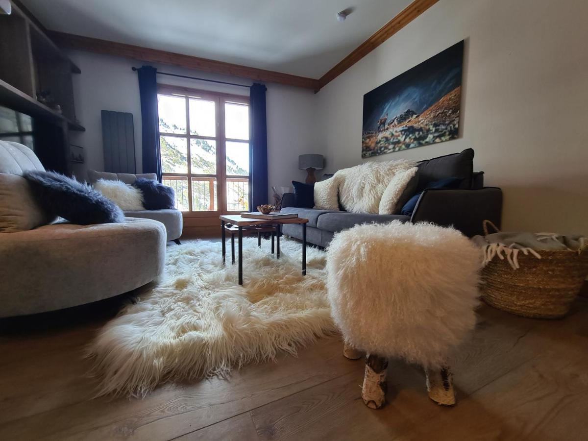 Arc 1950 Appartement De Standing Refuge Du Montagnard, Vue Incroyable Sur Le Montblanc, Skis Aux Pieds Acces Spa Et Piscine Les Arcs  Luaran gambar