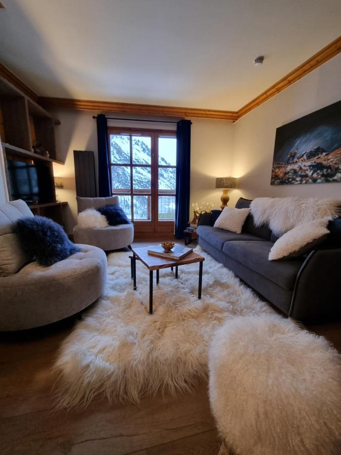 Arc 1950 Appartement De Standing Refuge Du Montagnard, Vue Incroyable Sur Le Montblanc, Skis Aux Pieds Acces Spa Et Piscine Les Arcs  Luaran gambar