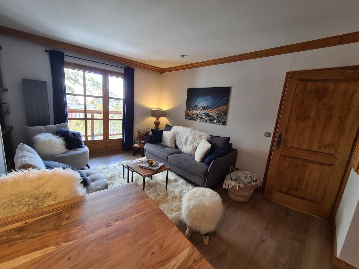 Arc 1950 Appartement De Standing Refuge Du Montagnard, Vue Incroyable Sur Le Montblanc, Skis Aux Pieds Acces Spa Et Piscine Les Arcs  Luaran gambar