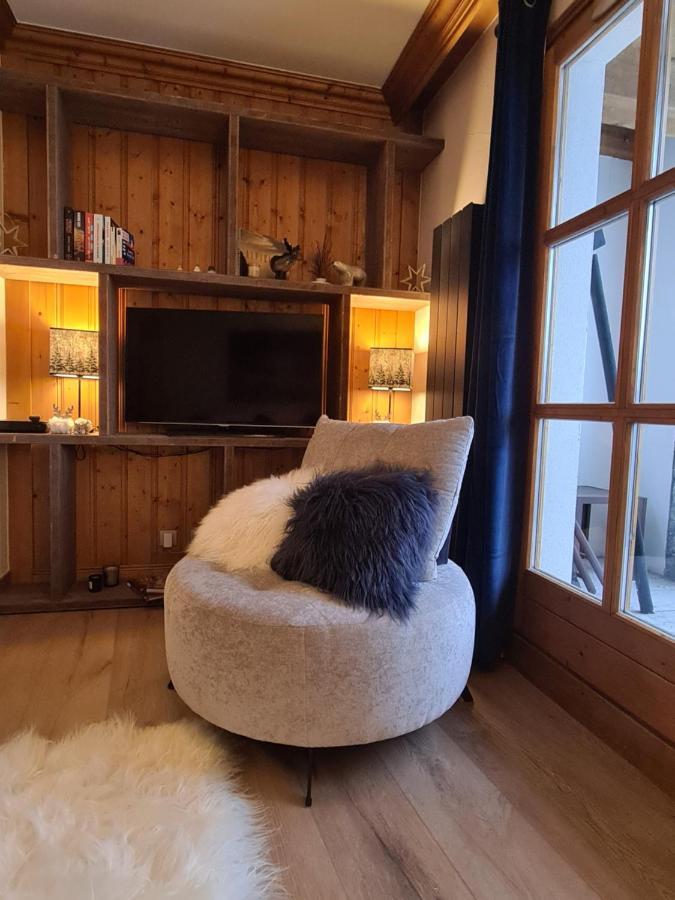 Arc 1950 Appartement De Standing Refuge Du Montagnard, Vue Incroyable Sur Le Montblanc, Skis Aux Pieds Acces Spa Et Piscine Les Arcs  Luaran gambar