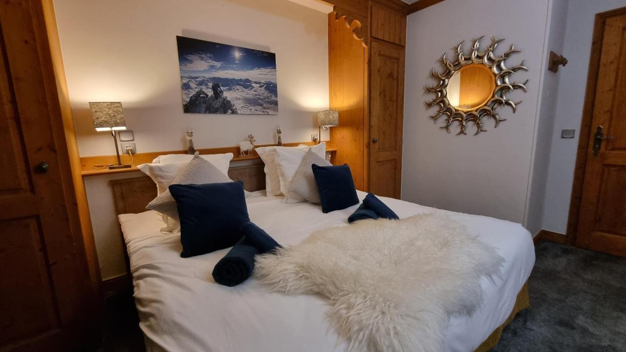 Arc 1950 Appartement De Standing Refuge Du Montagnard, Vue Incroyable Sur Le Montblanc, Skis Aux Pieds Acces Spa Et Piscine Les Arcs  Luaran gambar
