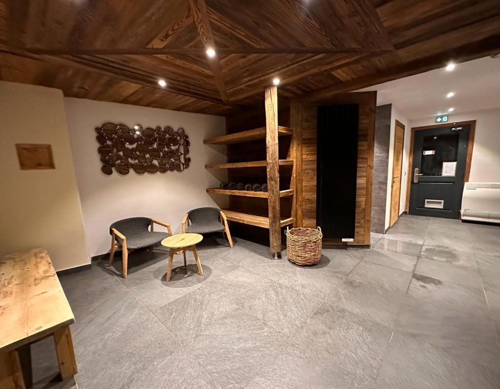 Arc 1950 Appartement De Standing Refuge Du Montagnard, Vue Incroyable Sur Le Montblanc, Skis Aux Pieds Acces Spa Et Piscine Les Arcs  Luaran gambar